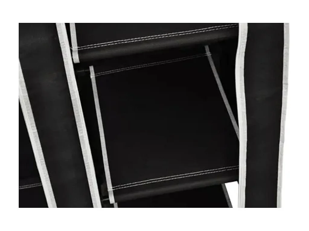 Faltbarer Stoffschrank Schwarz 110 x 45 x 175 cm