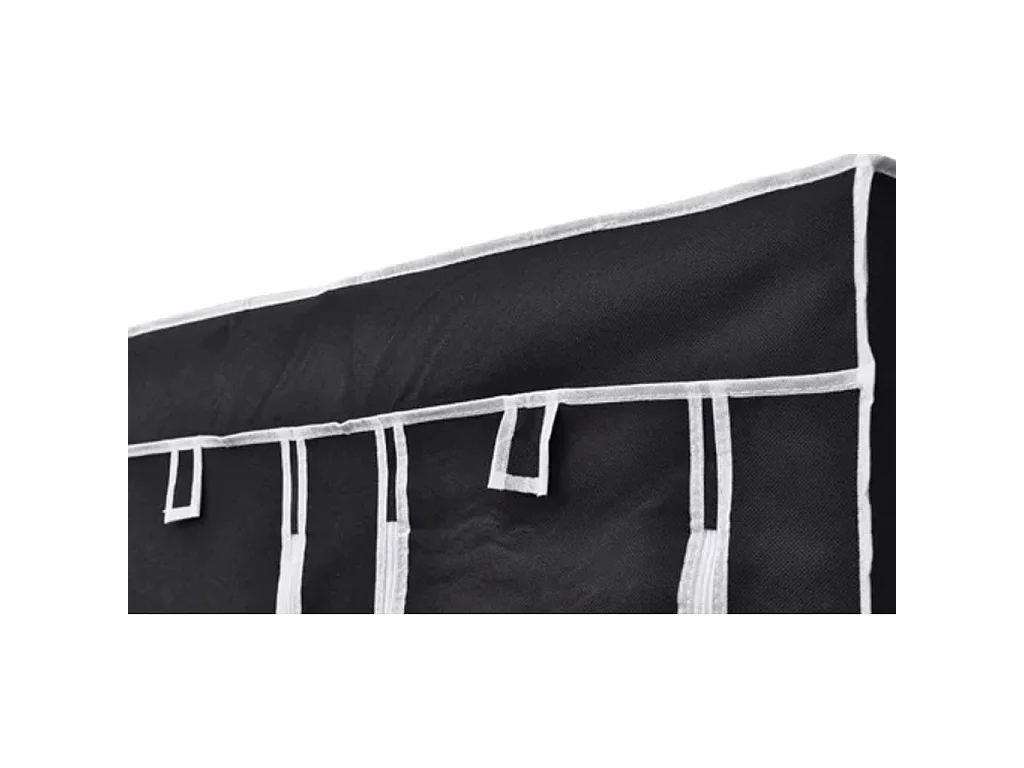 Roupeiro dobrável preto 110 x 45 x 175 cm