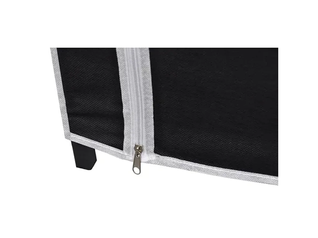 Roupeiro dobrável preto 110 x 45 x 175 cm