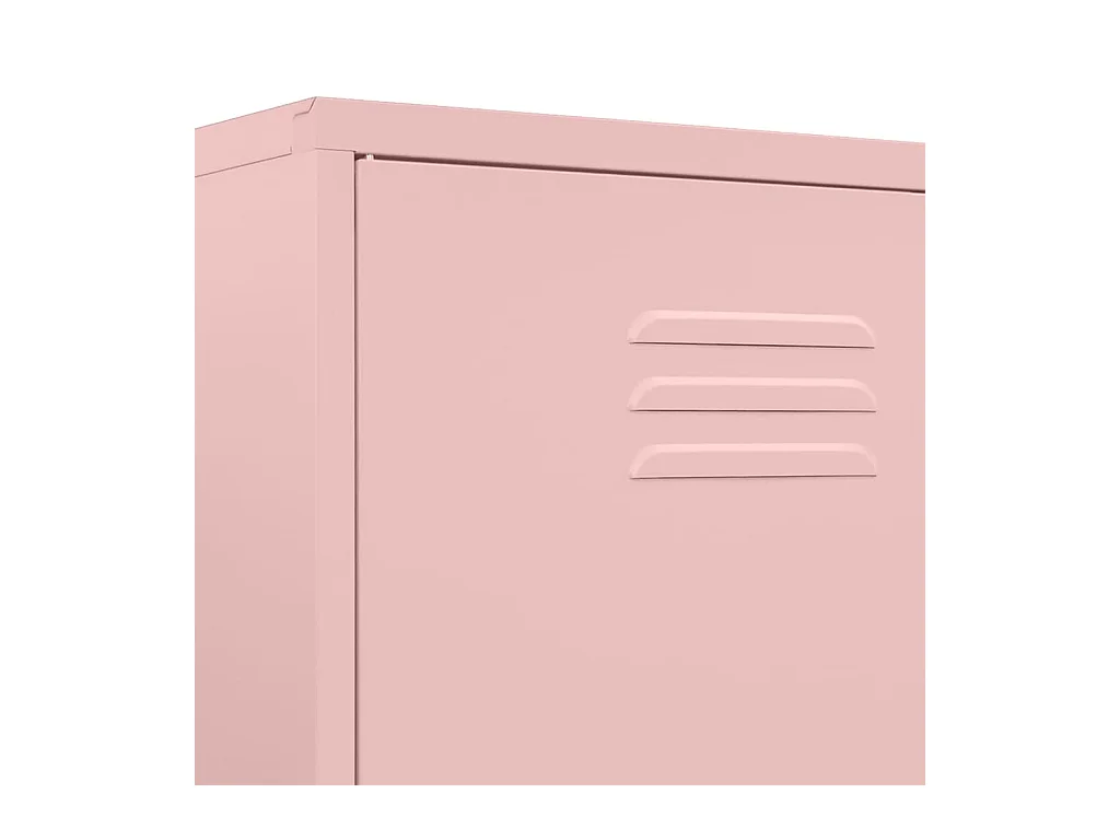 Kledingkast 90x50x180 cm staal roze