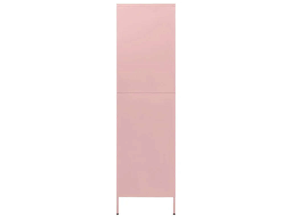 Kleiderschrank Rosa 90x50x180 cm Stahl