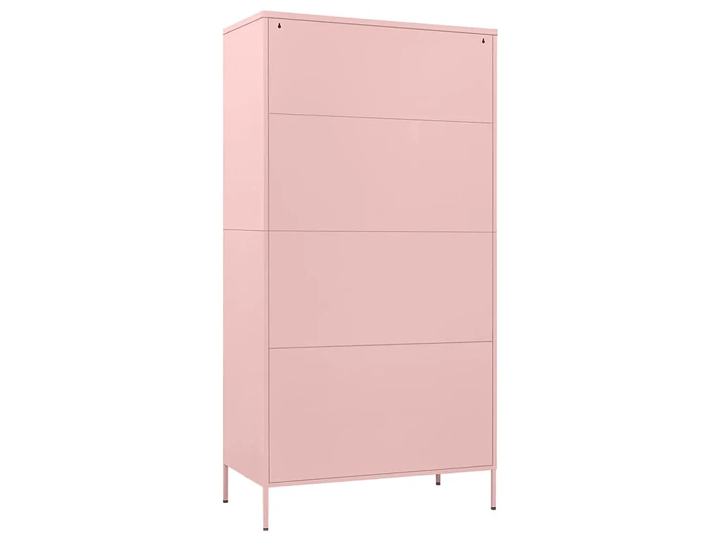 Kleiderschrank Rosa 90x50x180 cm Stahl