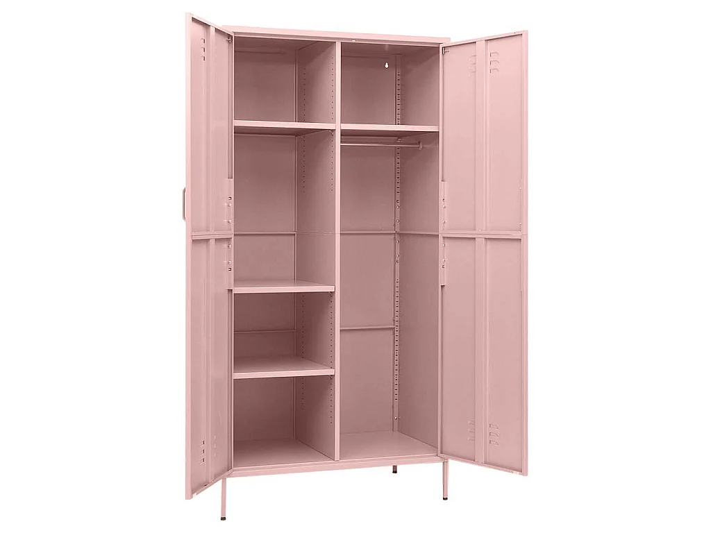 Garde-robe Rose 90x50x180 cm Acier