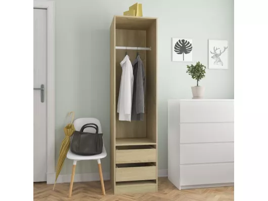 Kauf Unique Kleiderschrank mit Schubladen Sonoma-Eiche 50x50x200 cm