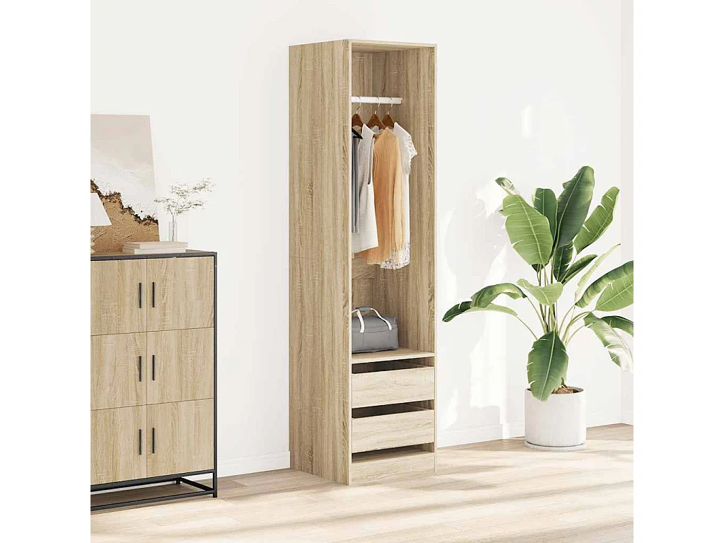 Garde-robe avec tiroirs Chêne sonoma Bois d'ingénierie