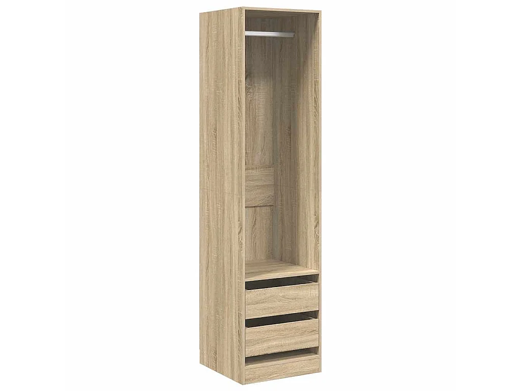 Garde-robe avec tiroirs Chêne sonoma Bois d'ingénierie