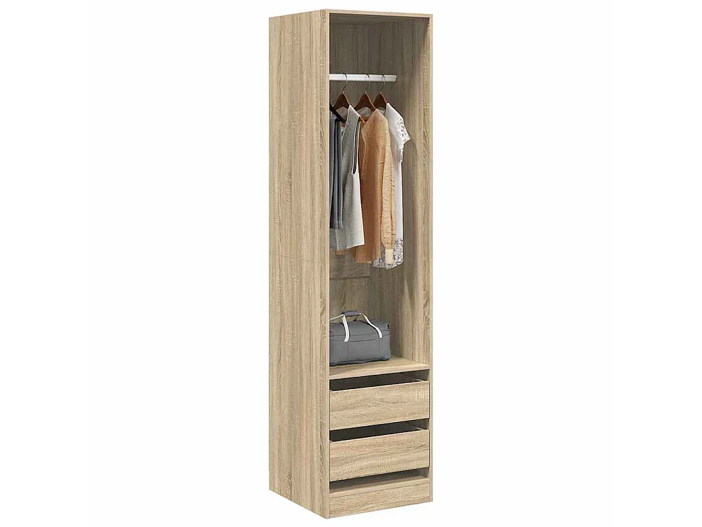 Garde-robe avec tiroirs Chêne sonoma Bois d'ingénierie