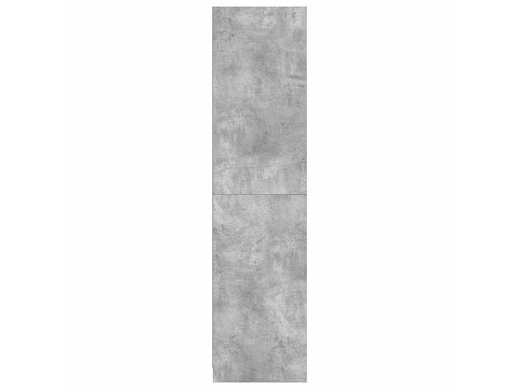 Kledingkast met lades 50x50x200 cm bewerkt hout betongrijs