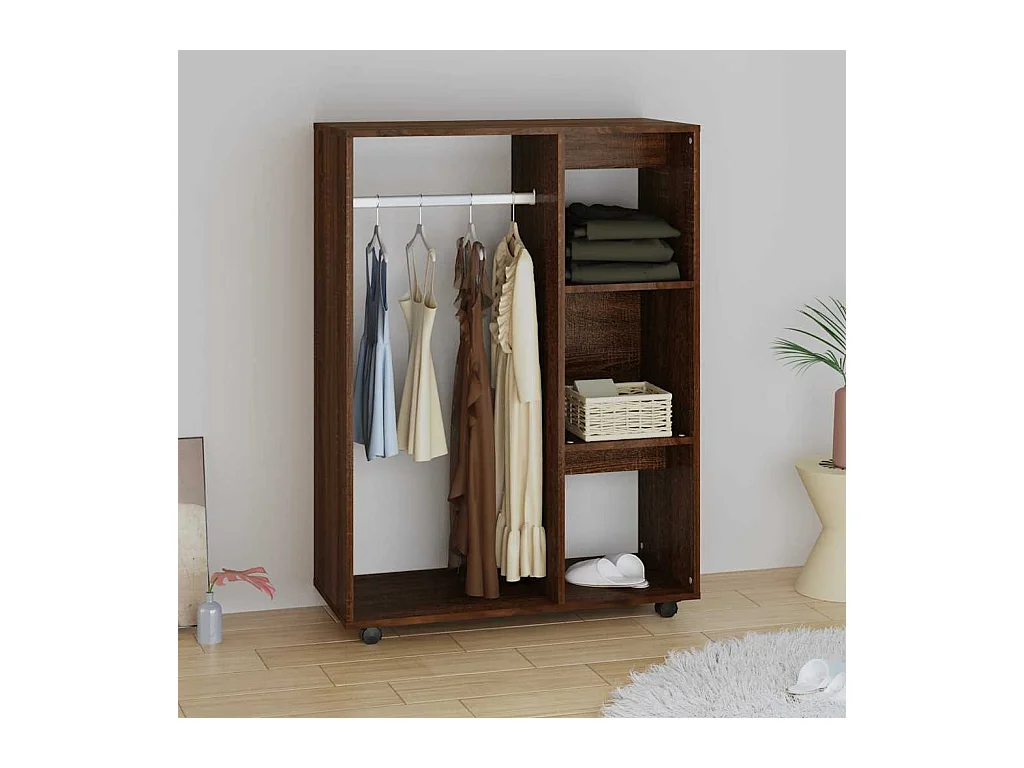 Garde-robe Chêne marron 80x40x110 cm Bois d'ingénierie