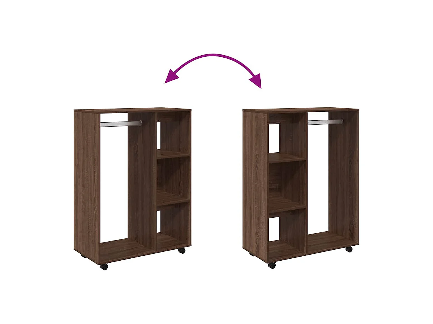 Garde-robe Chêne marron 80x40x110 cm Bois d'ingénierie