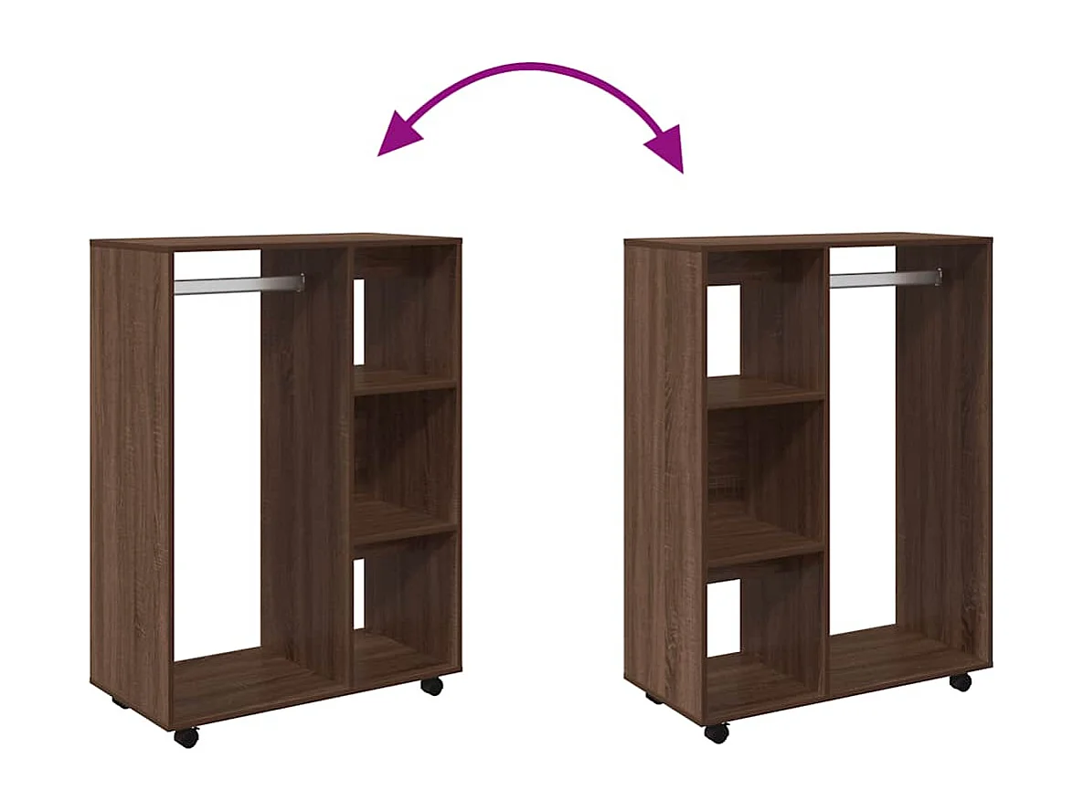 Garde-robe Chêne marron 80x40x110 cm Bois d'ingénierie