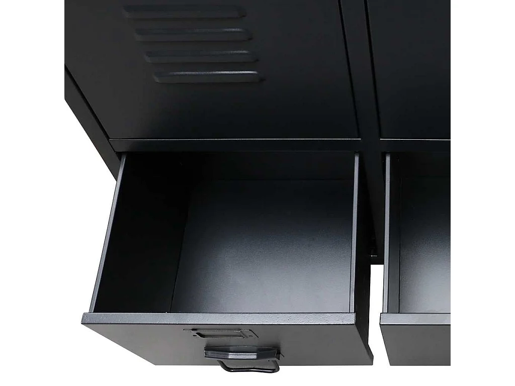 Kledingkast industriële stijl 67x35x107 cm metaal zwart