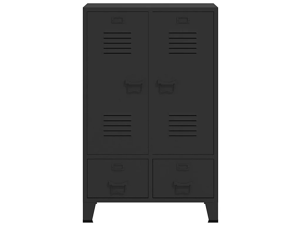 Garde-robe métal de style industriel 67x35x107 cm noir
