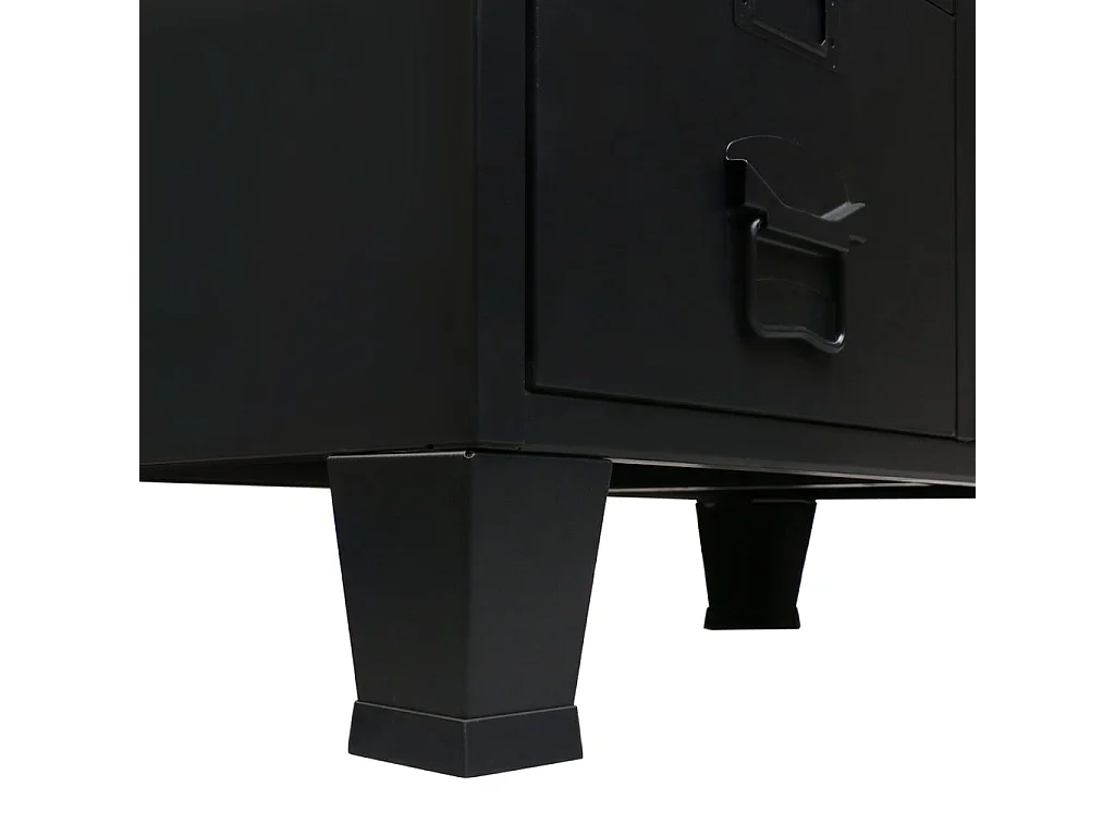 Garde-robe métal de style industriel 67x35x107 cm noir