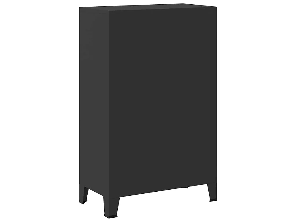 Garde-robe métal de style industriel 67x35x107 cm noir