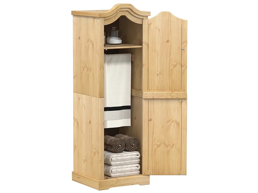 Kleiderschrank Corona 55x52x170 cm Massivholz Kiefer