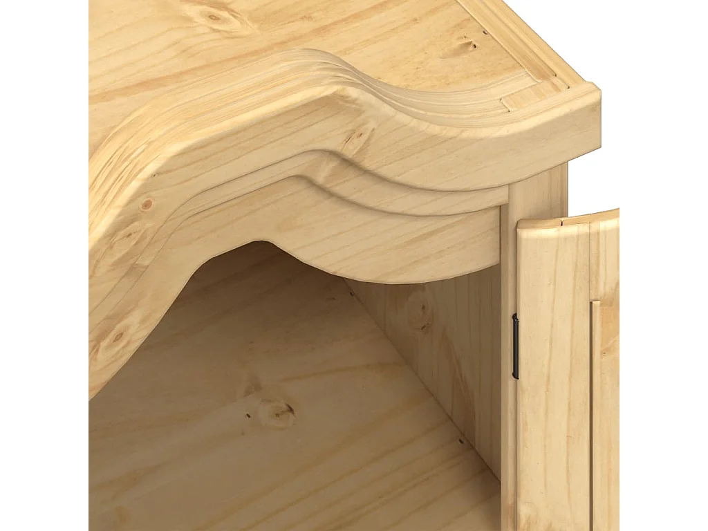 Kleiderschrank Corona 55x52x170 cm Massivholz Kiefer
