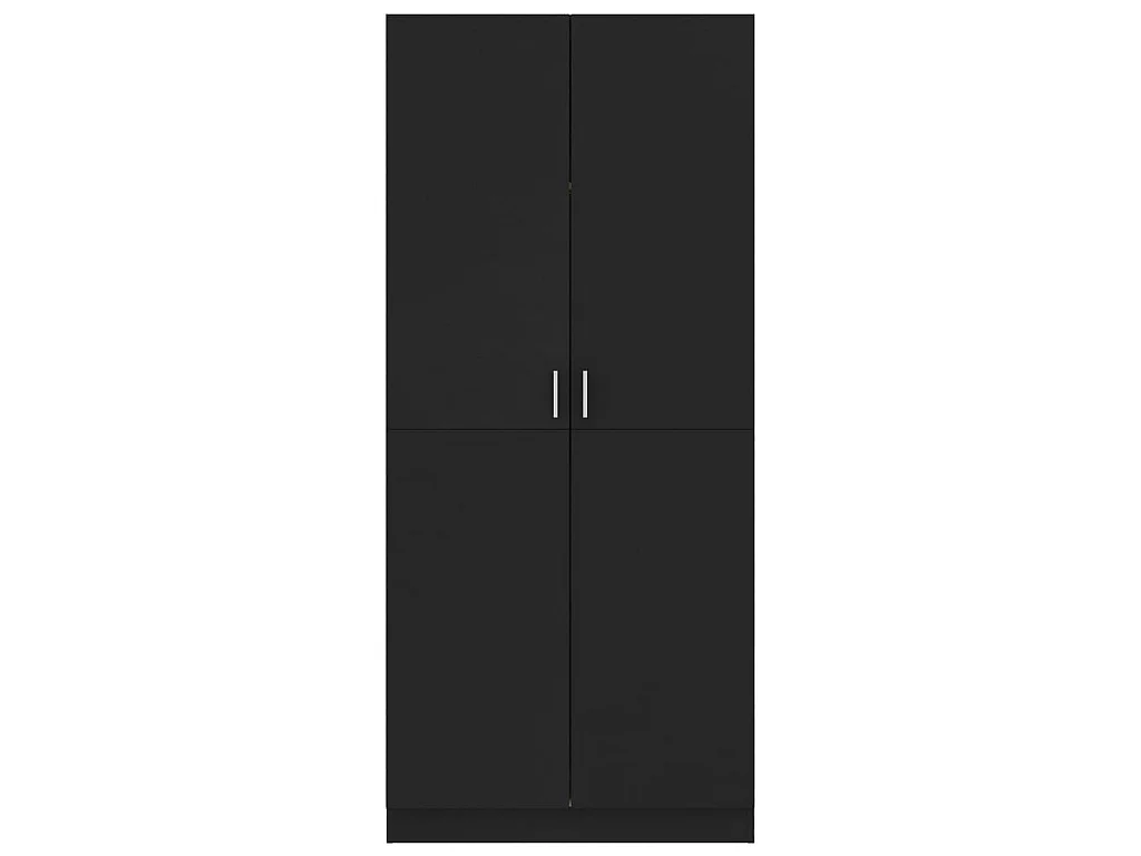 Garde-robe Noir 80x52x180 cm Bois d’ingénierie