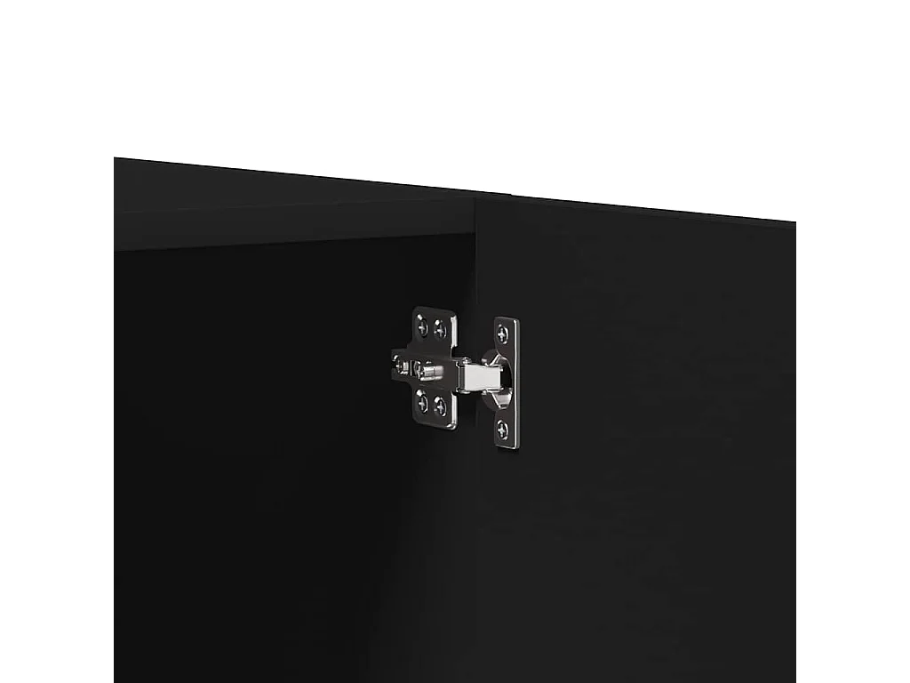 Kledingkast 80x52x180 cm bewerkt hout zwart