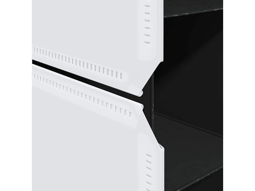 Armario modular 9 compartimentos negro y blanco 109x36,5x143 cm