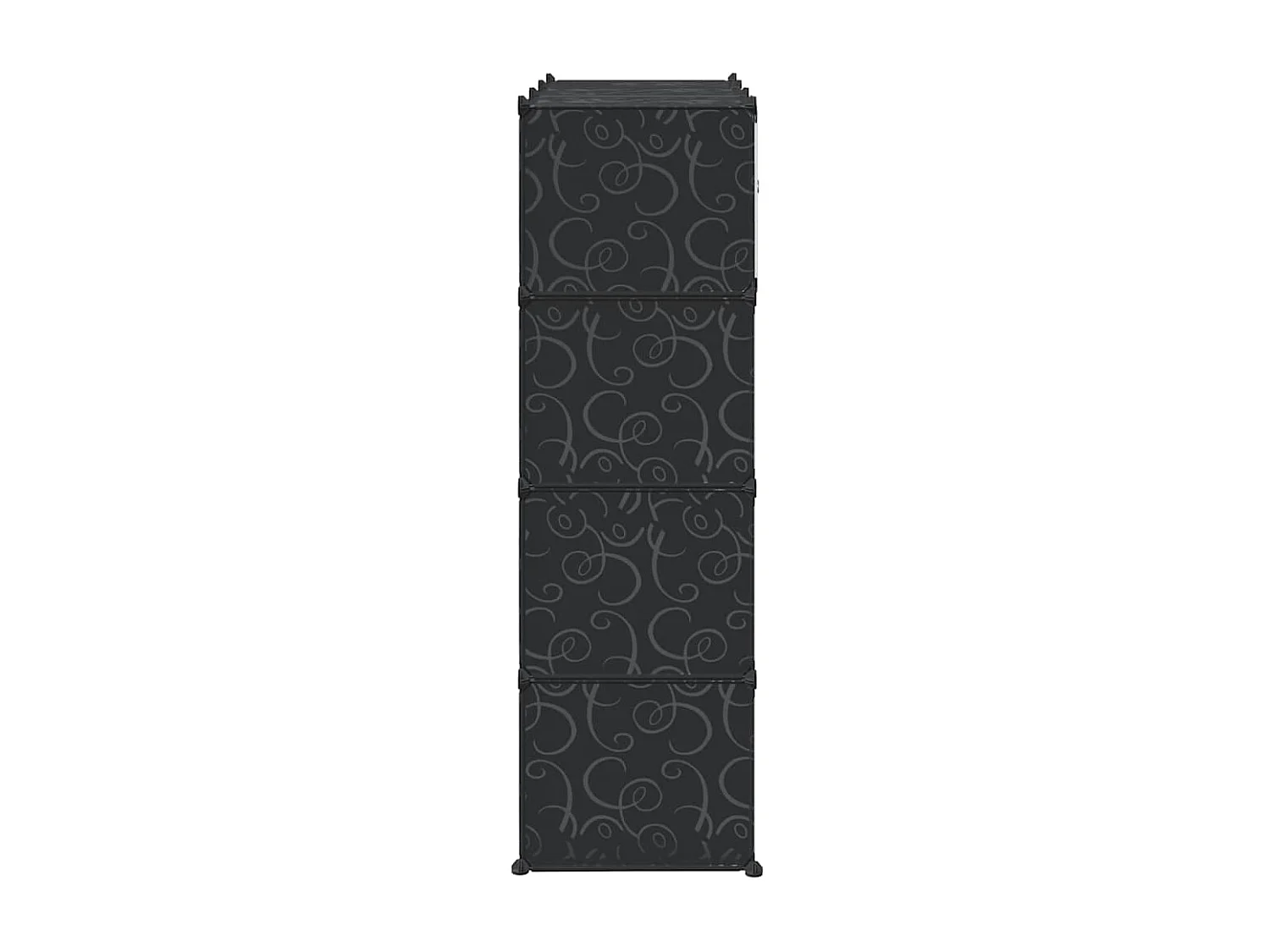 Armário plástico modular 9 gavetas 109x36,5x143 cm preto branco