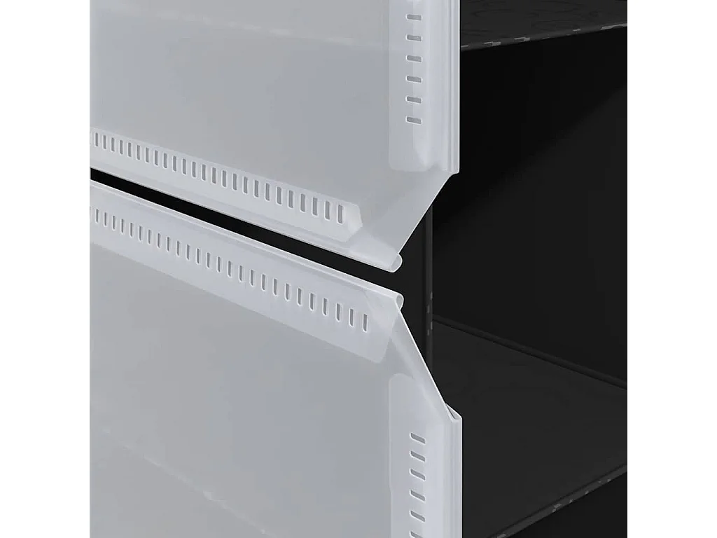 Armoire modulaire 9 compartiments noir et blanc 109x36,5x143 cm