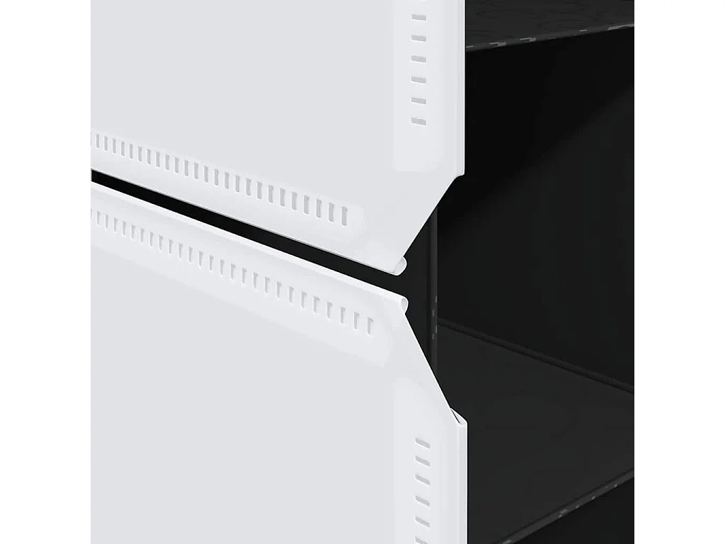 Armoire modulaire 9 compartiments noir et blanc 109x36,5x143 cm