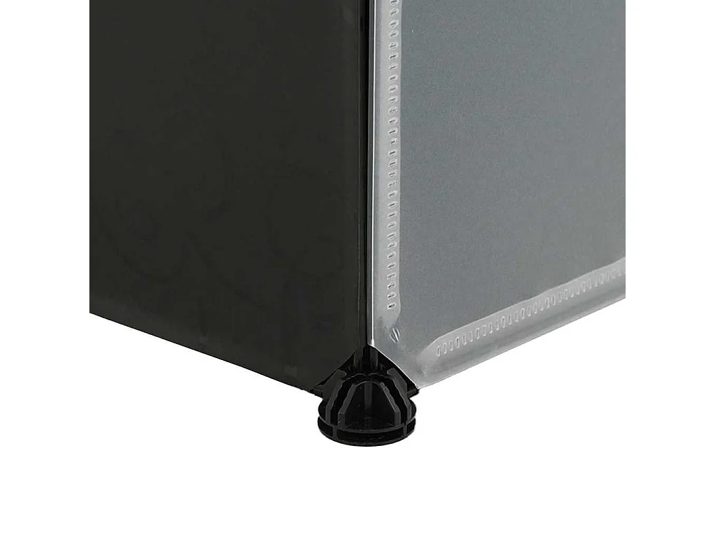 Armoire modulaire 9 compartiments noir et blanc 109x36,5x143 cm