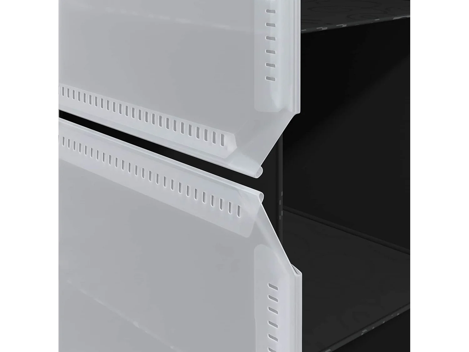 Armário plástico modular 9 gavetas 109x36,5x143 cm preto branco