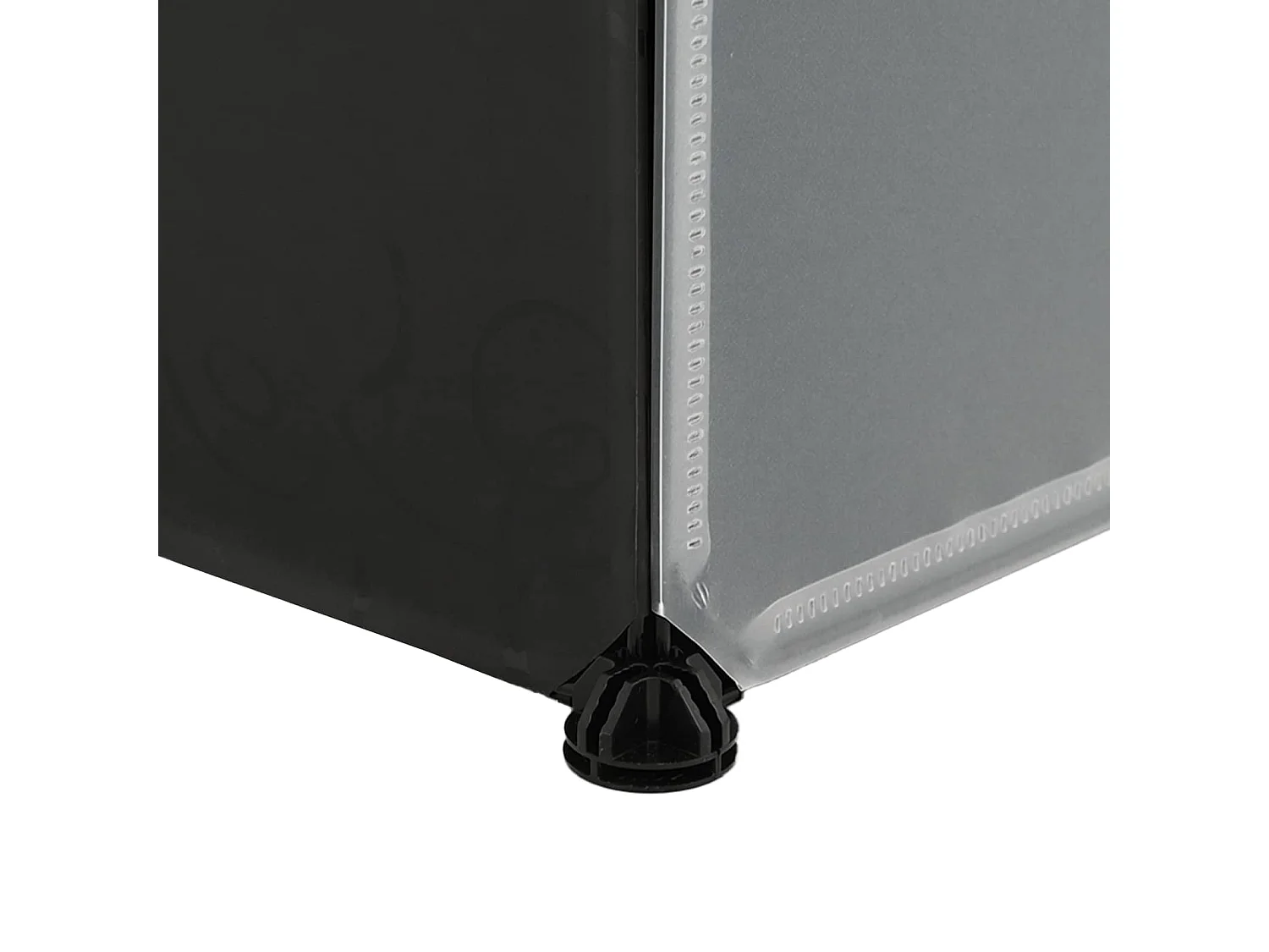 Armário plástico modular 9 gavetas 109x36,5x143 cm preto branco