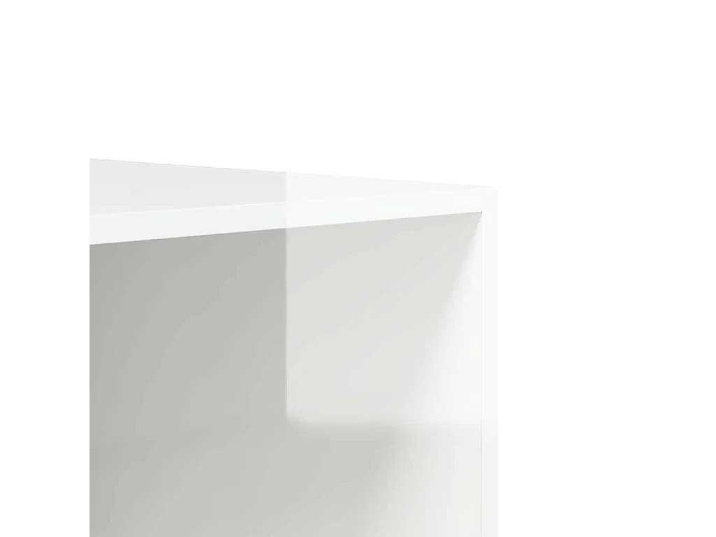 Garde-robe avec tiroirs Blanc brillant Bois d'ingénierie