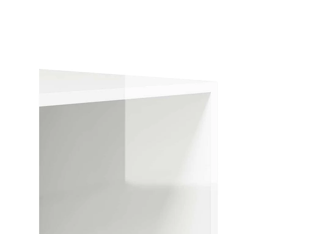 Garde-robe avec tiroirs Blanc brillant Bois d'ingénierie