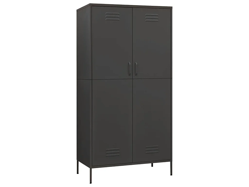 Garde-robe Anthracite 90x50x180 cm Acier