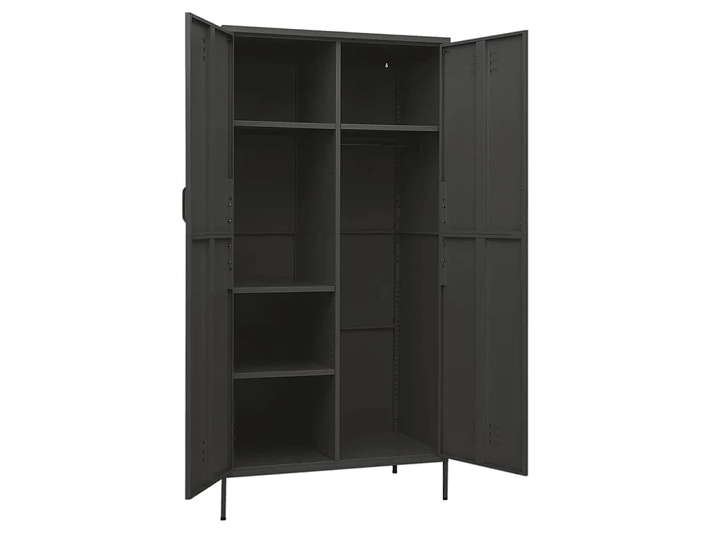 Garde-robe Anthracite 90x50x180 cm Acier