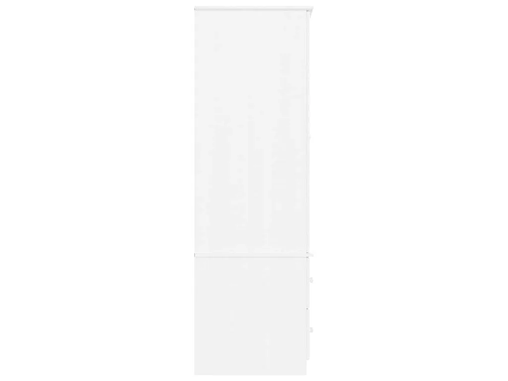 Kledingkast ALTA 90x55x170 cm massief grenenhout wit