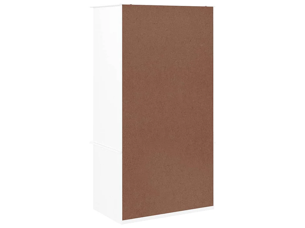 Kledingkast ALTA 90x55x170 cm massief grenenhout wit