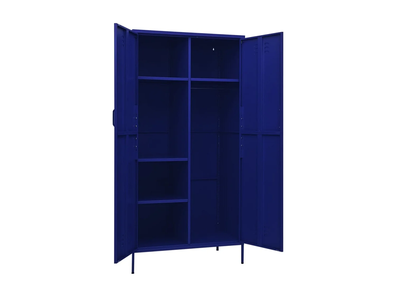 Kleiderschrank Marineblau 90x50x180 cm Stahl