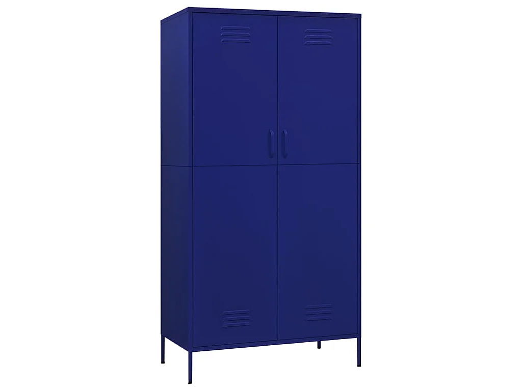 Kledingkast 90x50x180 cm staal marineblauw