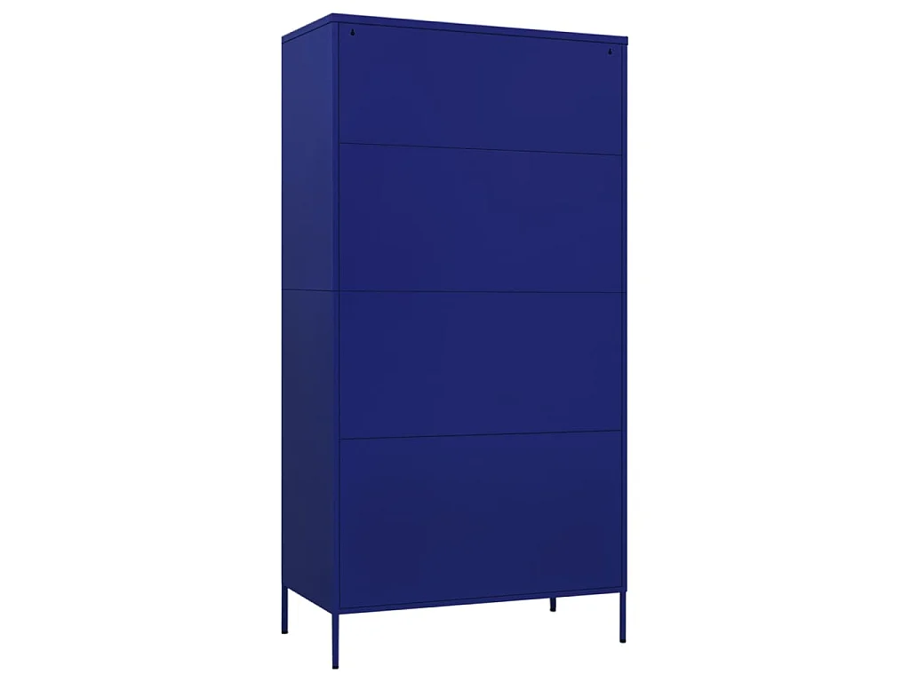 Kledingkast 90x50x180 cm staal marineblauw
