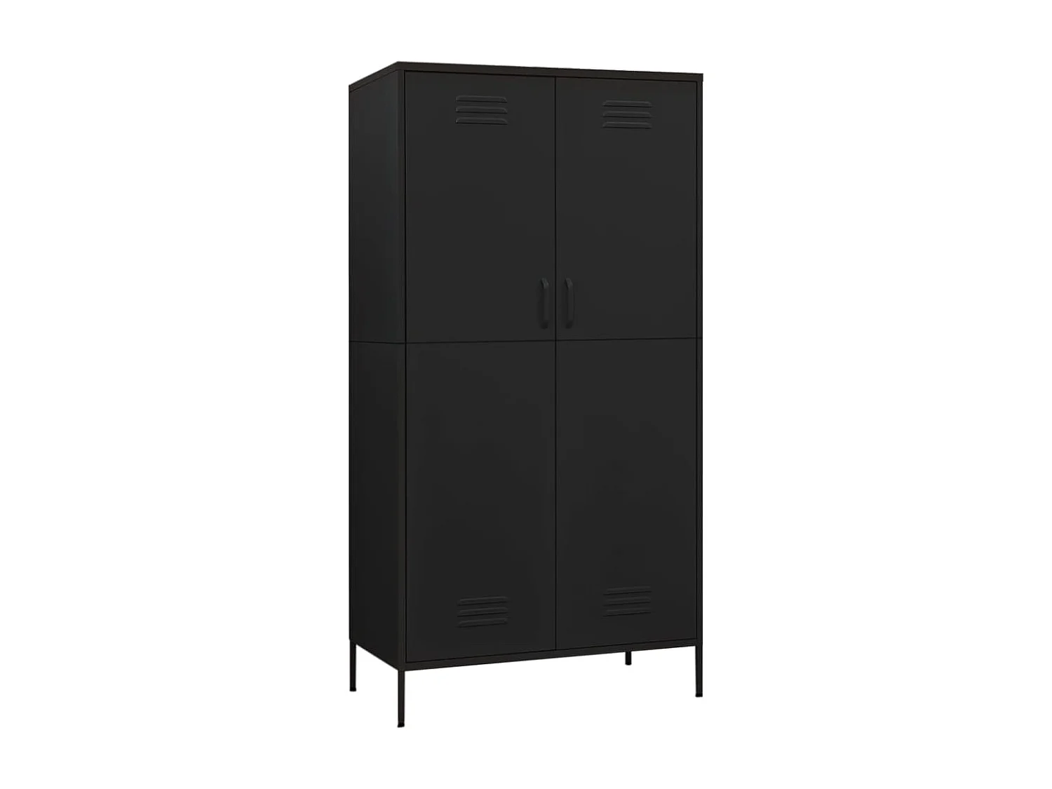 Armario de acero negro 90x50x180 cm