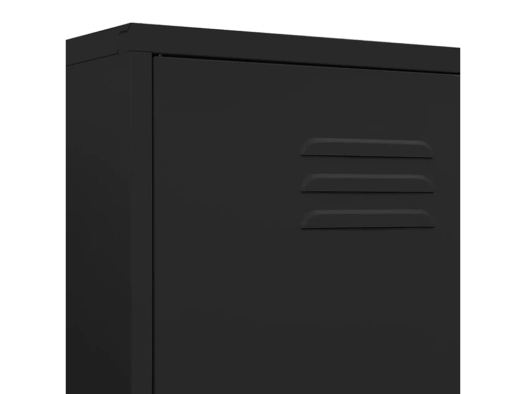 Armario de acero negro 90x50x180 cm