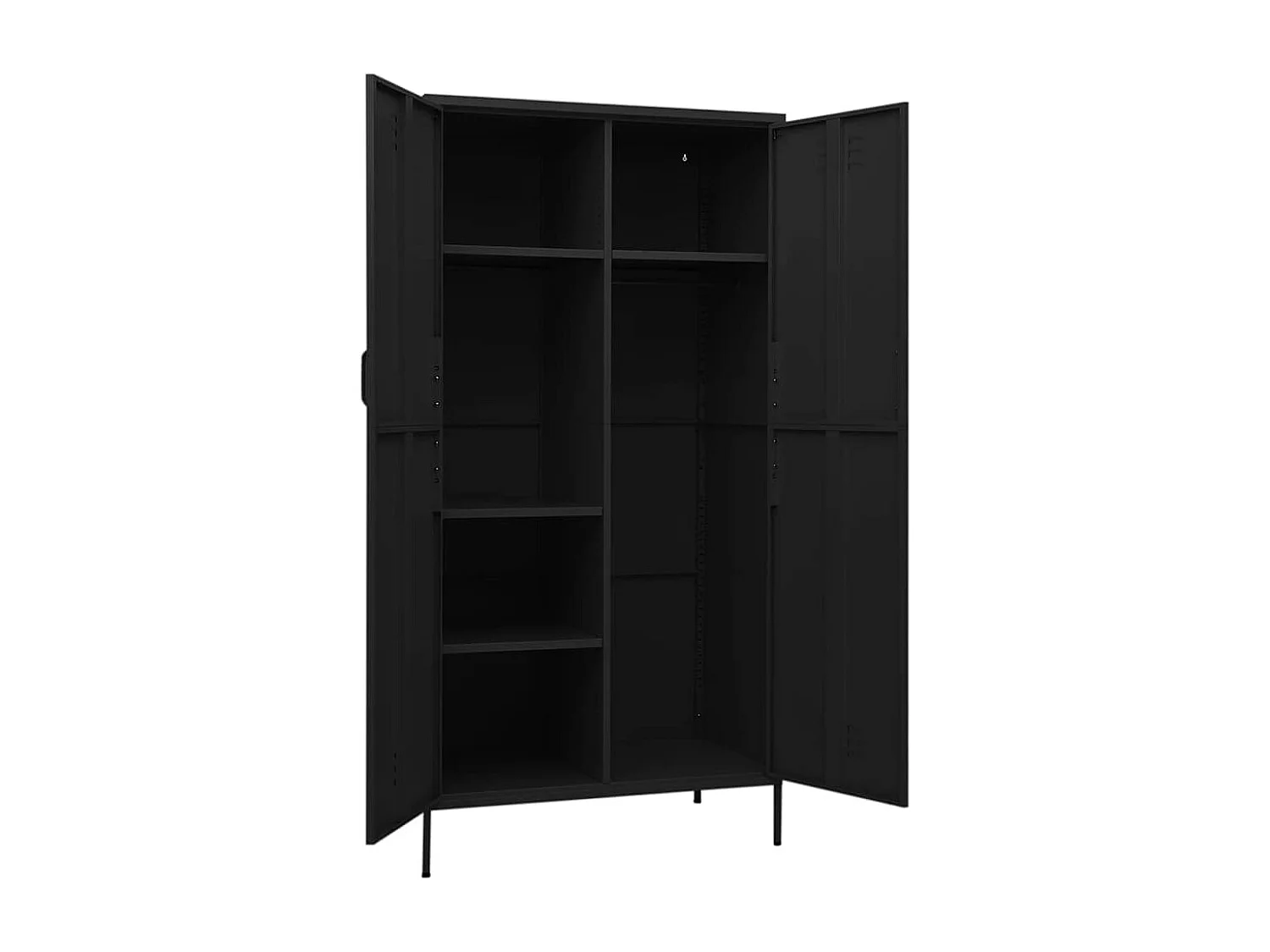 Kleiderschrank Schwarz 90x50x180 cm Stahl