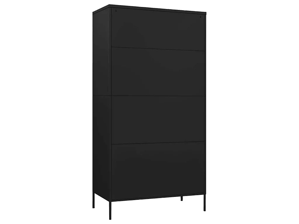 Garde-robe Noir 90x50x180 cm Acier