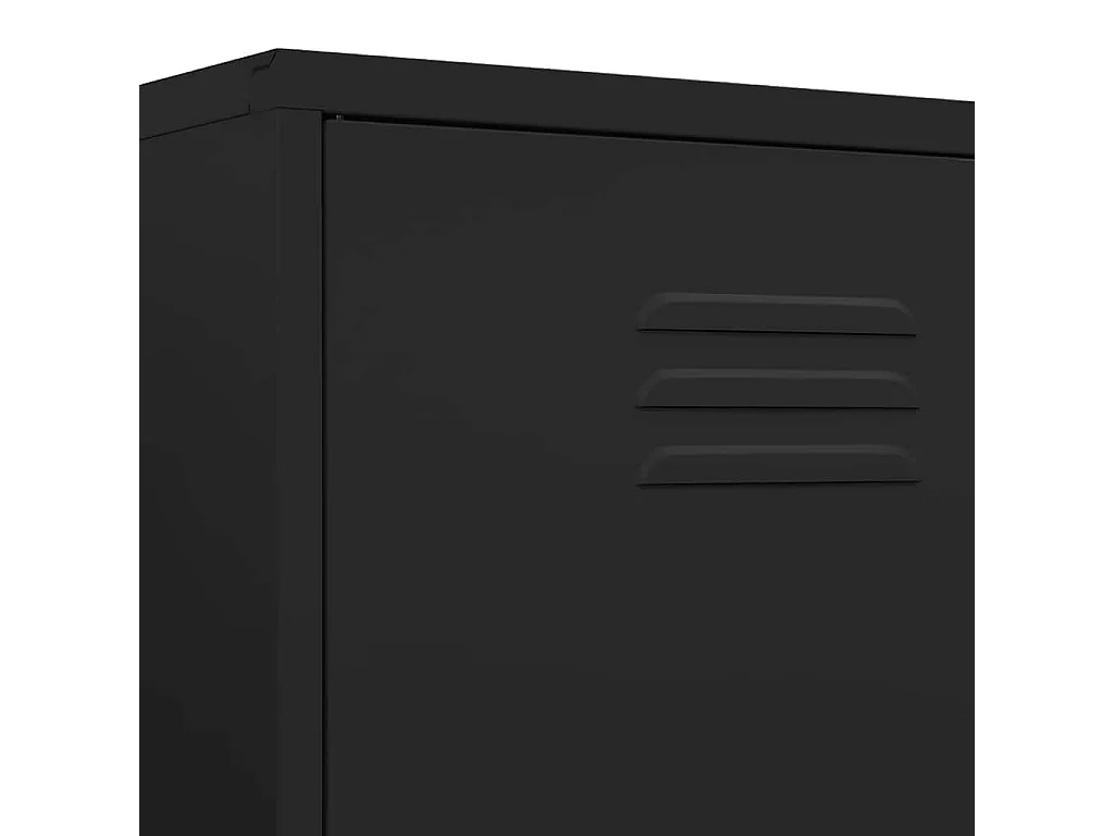 Garde-robe Noir 90x50x180 cm Acier