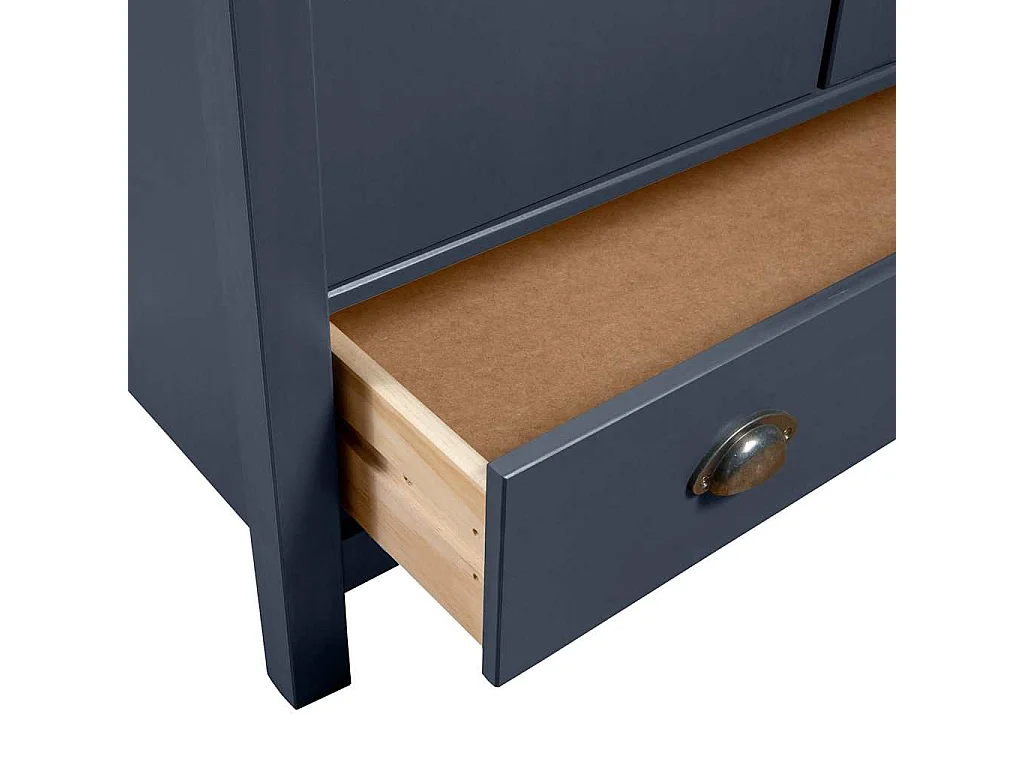 Armadio a 2 Ante Hill Grigio 89x50x170 cm in Legno di Pino