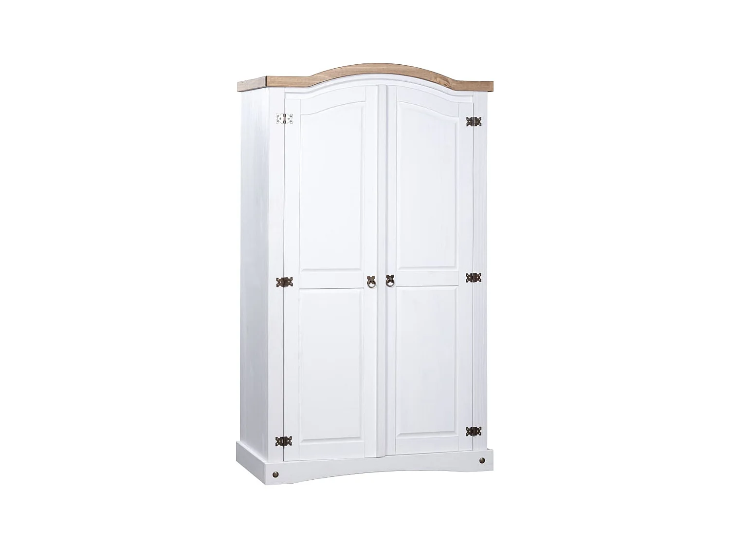 Garde-robe avec 2 portes Gamme Corona pin mexicain Blanc