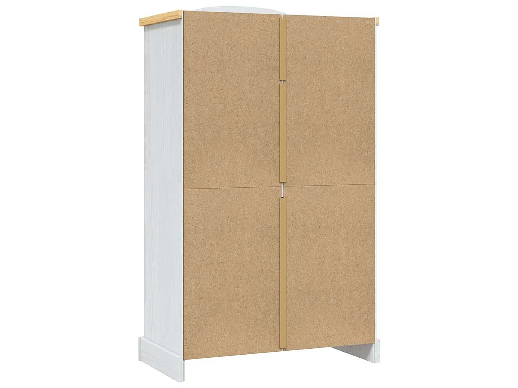 Kledingkast met 2 deuren Mexicaans grenenhout Corona-stijl wit