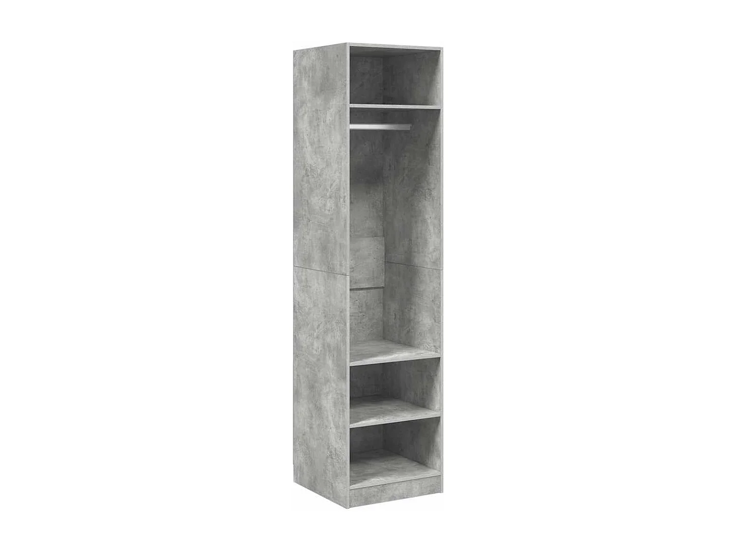 Kledingkast 50x50x200 cm bewerkt hout betongrijs