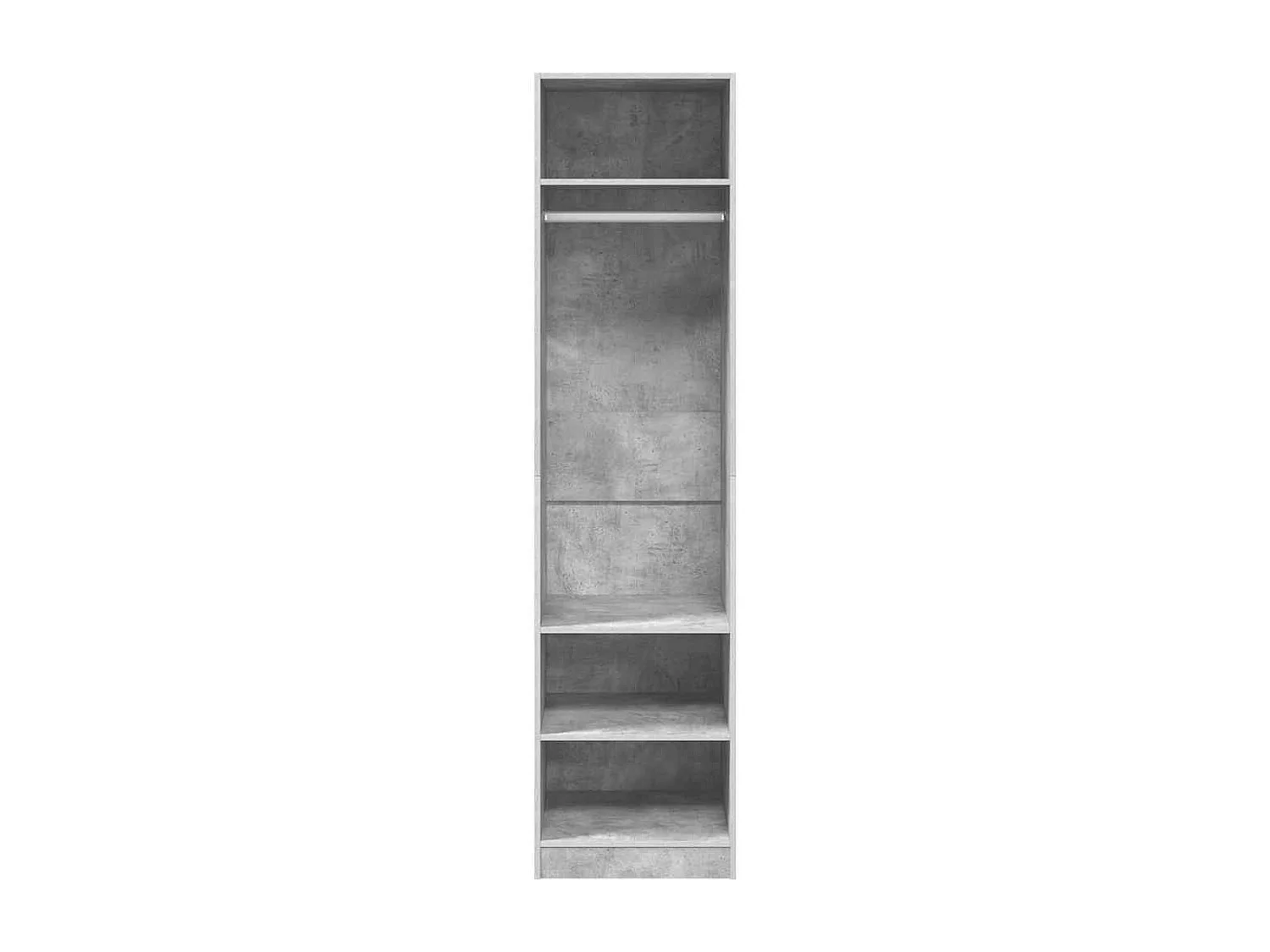 Kledingkast 50x50x200 cm bewerkt hout betongrijs