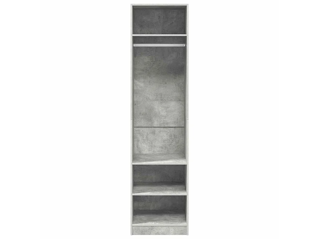 Kleiderschrank Betongrau 50x50x200 cm Holzwerkstoff